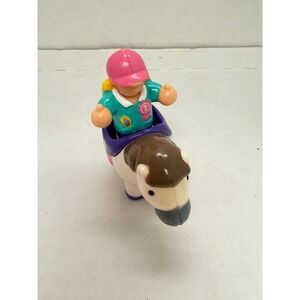 WOW Toys Horse and Rider Figure Set White Horse Pink Hearts Equestrian Girl Toy